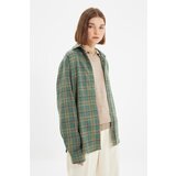 Trendyol green Unisex Oversize Snap Closure Plaid Lumberjack Shirt | ePonuda.com