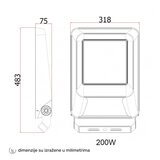  LED REFLEKTOR FL200W-08 4000K IP65 Cene