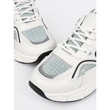 Shelvt White and green sneakers with decorative inserts | shoptok.hr