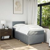  Krevet s oprugama i madracem svjetlosivi 100x200 cm od tkanine | shoptok.hr