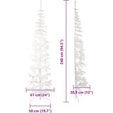  Tanka umjetna polovica božićnog drvca sa stalkom bijela 240 cm | Eponuda.com