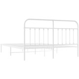 Metalni okvir za krevet s uzglavljem bijeli 180x200 cm | shoptok.hr