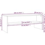 TV ormarić boja dimljenog hrasta 100x40x40 cm konstruirano drvo | shoptok.hr