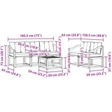 Set vanjskih sofa 6 kom. Prirodna i krem | shoptok.hr