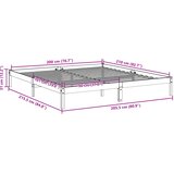  Dugi okvir kreveta bez madraca bijeli 200x210 cm od borovine | shoptok.hr