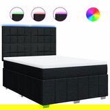 Maison Chic Box spring posteljni - Vzmetna postelja z vzmetnico črn 140x190 cm blago SL23539, (21880058) | Shoptok.si