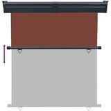 Balkonska bočna tenda 165 x 250 cm smeđa | shoptok.hr