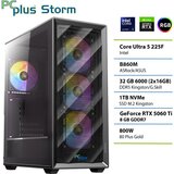 PCPLUS Namizni računalnik PCPLUS Storm Ultra 5 225F, 32 GB RAM, 1 TB SSD, RTX 5060 Ti 8GB|Gaming, (5000089109) | Shoptok.si