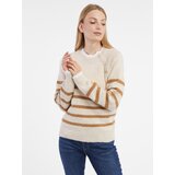 Orsay Beige Women's Striped Sweater - Women Cene