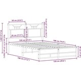vidaXL Okvir kreveta bez madraca boja hrasta sonome 120x190 cm drveni | shoptok.hr
