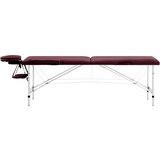 Furnova Zložljiva masažna miza 2 coni aluminij vinsko vijolična, (21919765) | Shoptok.si