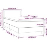 Box spring s madracem LED tamnosmeđi 100x200 cm tkanina | shoptok.hr