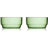 Zelene steklene skledice v kompletu 2 ks 500 ml Torino –