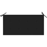  Klupa s crnim jastukom 112 cm od masivne tikovine | shoptok.hr