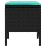  Vrtni otoman 2 Komad Crna i Tirkizna 38 x 38 x 45 cm PE ratan | shoptok.hr