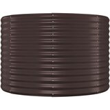 vidaXL Visoka greda iz prašno premazanega jekla 322x100x68 cm rjava | Shoptok.si
