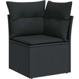  7-dijelni set vrtnih sofa od poliratana s jastucima crni | shoptok.hr