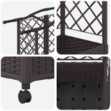  Povišeni krevet s mrežom i krovom Smeđa 122 x 40 x 144 cm PP | shoptok.hr