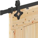  Klizna vrata NARVIK Prirodna i crna 80 x 210 cm (213,5 cm) | shoptok.hr