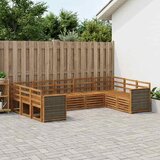  Set vanjskih sofa 7 kom. Prirodna Čvrsto drvo akacije Smeđa | shoptok.hr