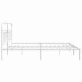 Metalni okvir za krevet s uzglavljem bijeli 200x200 cm | shoptok.hr