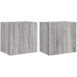  Zidni TV ormarići 2 kom siva boja hrasta 40,5x30x40 cm drveni | shoptok.hr