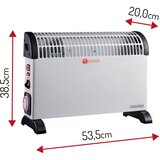  Električni konvektorski grelnik s časovnikom in ventilatorjem MS 7741W | Shoptok.si