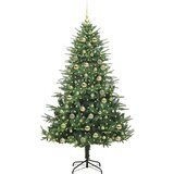 vidaXL Umjetno božićno drvce s rasvjetom i setom kuglica Zelena 180 cm | shoptok.hr