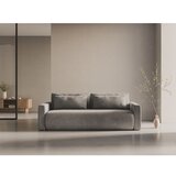 Cosmopolitan Design Svetlo siva žametna raztegljiva sedežna garnitura s prostorom za shranjevanje 238 cm Belfast – | Shoptok.si