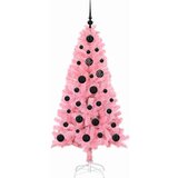 vidaXL Božićno drvce s 150 LED svjetlima Ružičasta 150 cm PVC | shoptok.hr