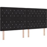  Boxspring krevet s madracem Crna 200 x 200 cm Baršun | shoptok.hr