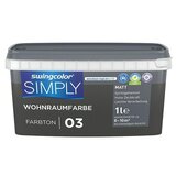 SWINGCOLOR Boja za zid Simply (Antracit - br. 3, Mat, 1 l) | shoptok.hr