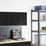  Garažni zidni ormarić od crnog konstruiranog drva | shoptok.hr