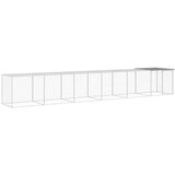  Kavez za kokoši s krovom svjetlosivi 603x98x90 cm čelični | shoptok.hr
