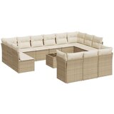  14-dijelni set vrtnih sofa s jastucima poliratan Bež | shoptok.hr