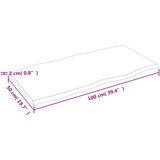 Stolna ploča 100x50x2 cm netretirana hrastovina sa živim rubom | shoptok.hr