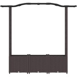  Povišeni krevet s mrežom i krovom Smeđa 164 x 40 x 142 cm PP | shoptok.hr