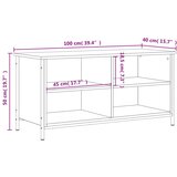 TV ormarić boja dimljenog hrasta 100x40x50 cm konstruirano drvo | shoptok.hr