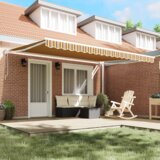 vidaXL automatska uvlačiva tenda multicolour pruga 450x300 cm | shoptok.hr