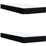 vidaXL Box spring postelja z vzmetnico črn 200x200 cm blago | Shoptok.si
