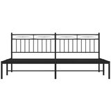 Metalni okvir za krevet s uzglavljem crni 193x203 cm | shoptok.hr