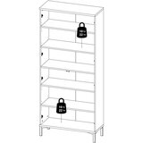 Tvilum Bijela/u prirodnoj boji vitrina u dekoru hrasta 89x203x36 cm Roomers – | shoptok.hr