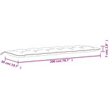  Jastuk za vrtnu klupu prošarano crvena 200x50x7 cm tkanina | shoptok.hr