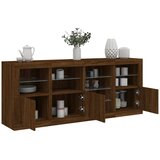 vidaXL Komoda s LED svjetlima smeđa boja hrasta 164 x 37x 67 cm Cijene