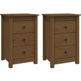  Noćni ormarići 2 kom boja meda 40x35x61 5 cm od borovine | shoptok.hr