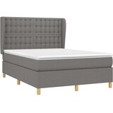  Krevet s oprugama i madracem tamnosivi 140x190 cm od tkanine | shoptok.hr