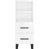 vidaXL Komoda sjajna bijela 34 5 x 34 x 90 cm od konstruiranog drva | shoptok.hr