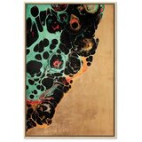  Slika - Composition of Micro Shapes (1-part) - Abstract Forms of Colors 40x60 U prirodnom drvenom okviru | shoptok.hr