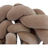 SuperMami Pletena obroba za posteljico velur 300x22 cm, choco | Shoptok.si