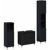  Set namještaja za kupaonicu 3 kom. Crni hrast 30 x 30 x 190 cm | shoptok.hr
